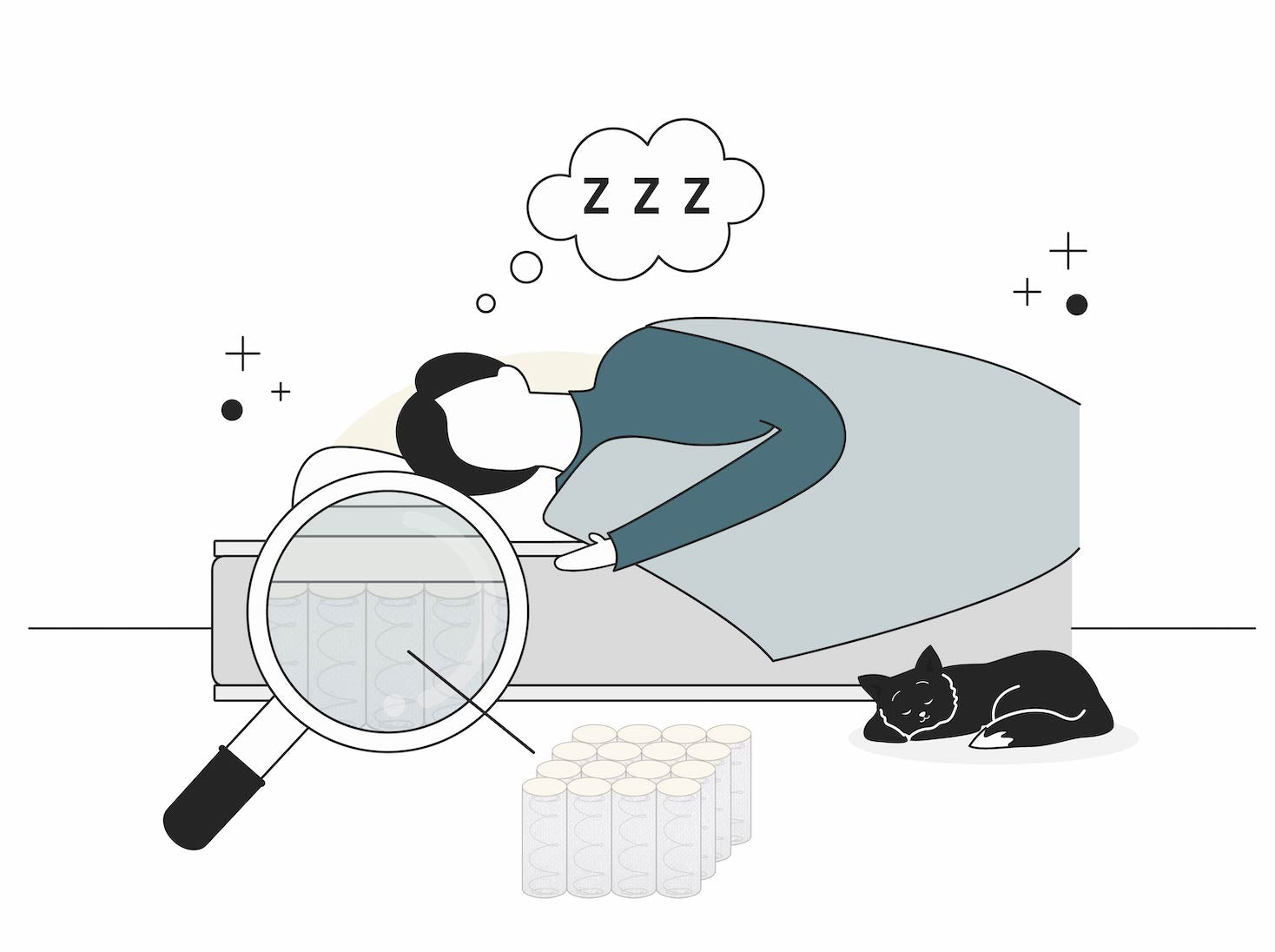Lite 輕舒柔眠天絲竹炭泡棉獨立筒床墊特色照 - 安靜無聲 高質量睡眠