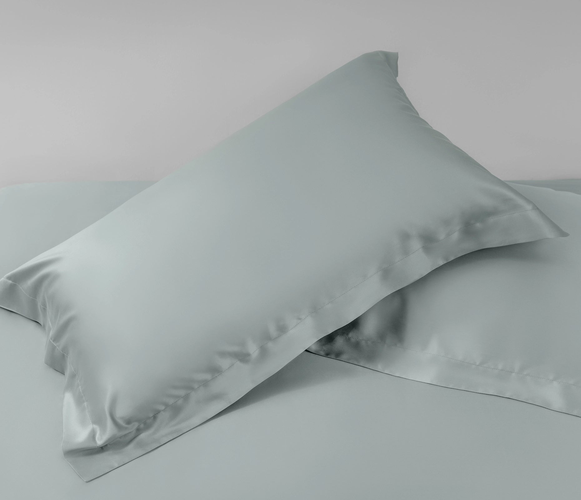 100 支雙股紗天絲™床包 + 枕套組合 - 500 織萊賽爾 100% TENCEL 灰靄藍產品情境照 - 1