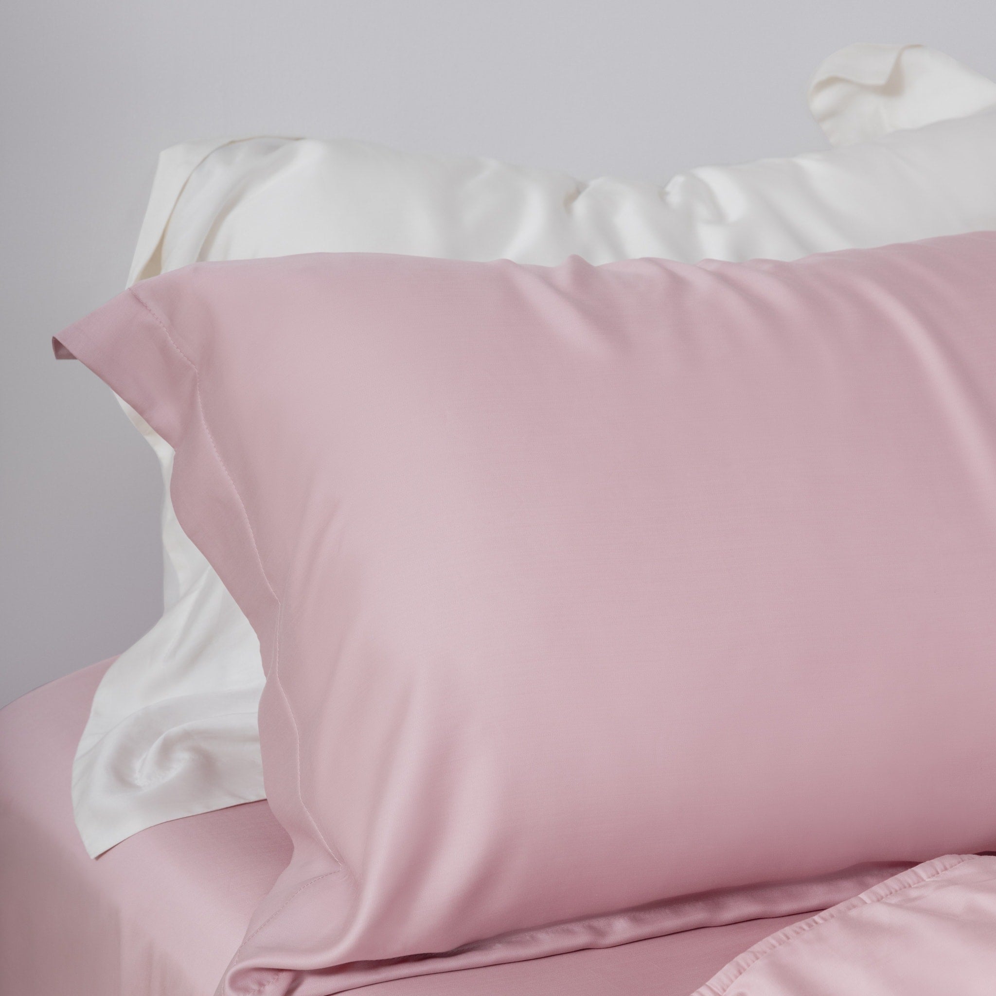 天絲枕套產品照 - 2 - 野玫粉 Rosy Pink