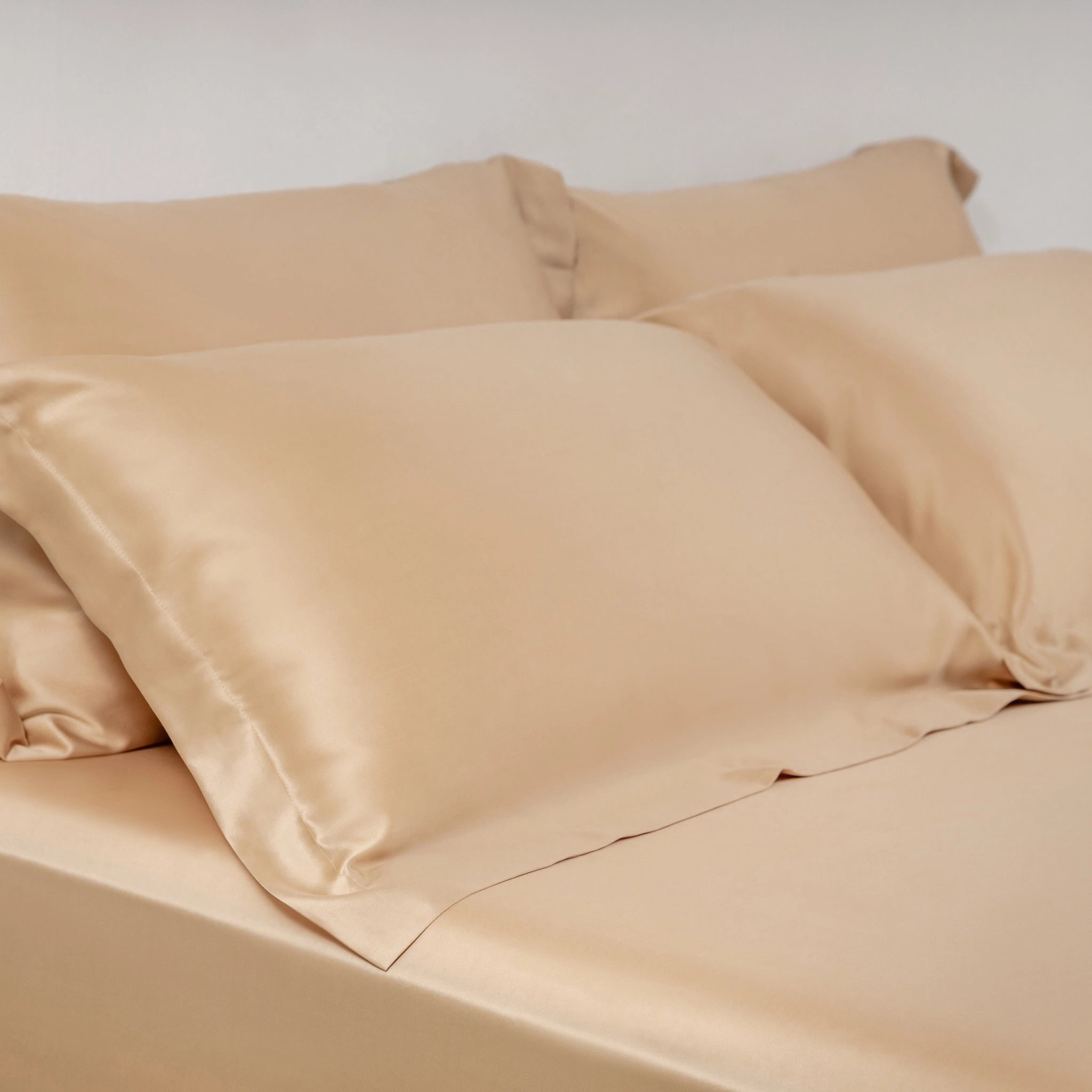 100 支雙股紗天絲™床包 + 枕套組合 - 500 織萊賽爾 100% TENCEL - 柔和桃 Peach Fuzz 產品照 - 1
