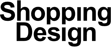 Shopping Design 的 Logo，透明底上顯示著黑字 Shopping Design 字樣